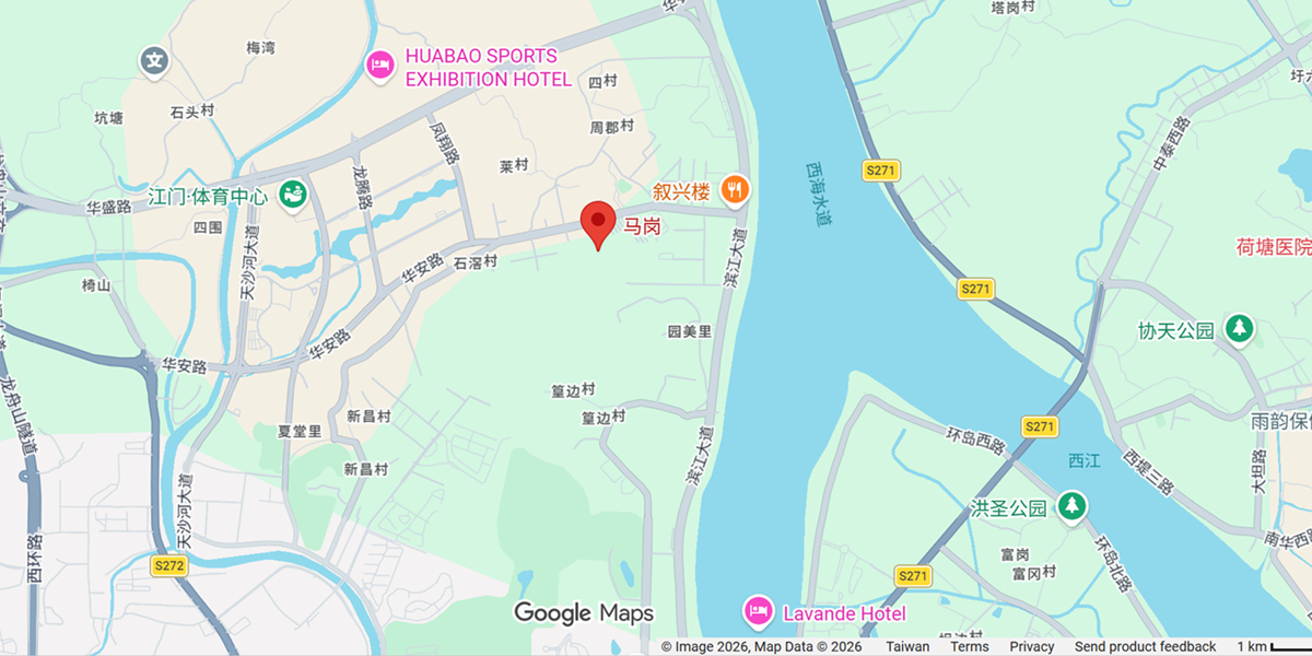Office location map - Magang, Tangxia Town, Jiangmen, Guangdong, China